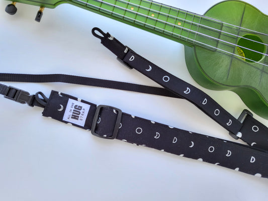 Ukulele Strap ALL in ONE Hug - Moon Phases - The Hug Strap for Ukulele | Handmade Ukulele Strap - The Hug Strap®