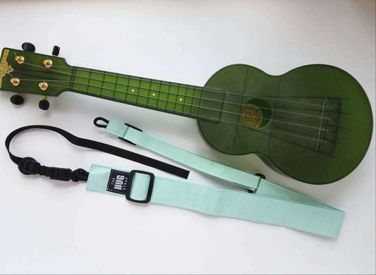Ukulele Strap All in One Hug Mint Green Canvas - The Hug Strap for Ukulele | Handmade Ukulele Strap - The Hug Strap®