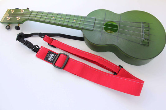 Ukulele Strap, All in One HUG Strap, Red Canvas